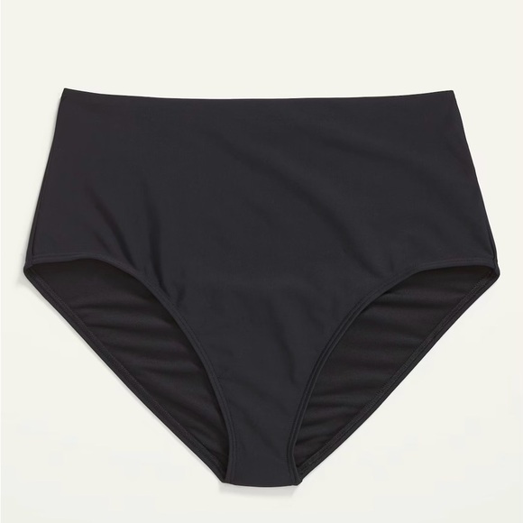 🆕 Old Navy Women’s High-Waisted Bikini Swim Bottoms Black M 8-10 - Picture 5 of 15